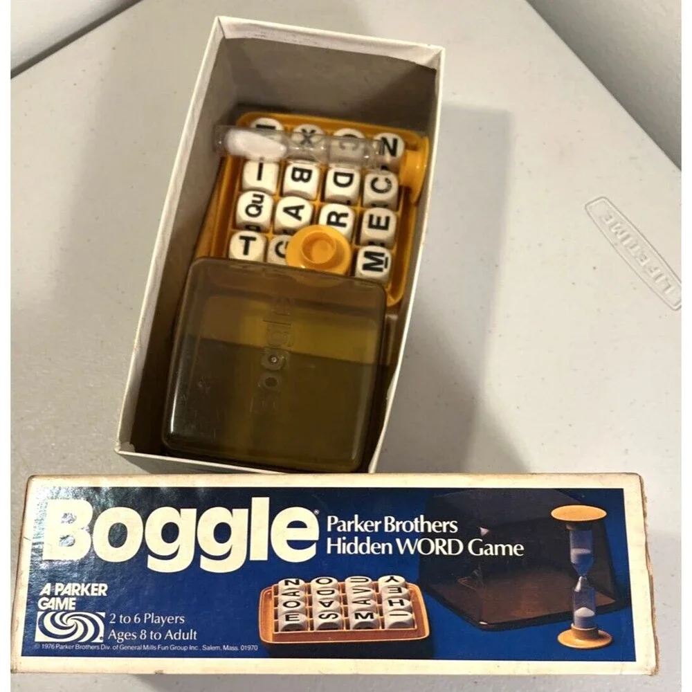 1976 Boggle Word Game Parker Brothers No. 104 - USED - Vintage